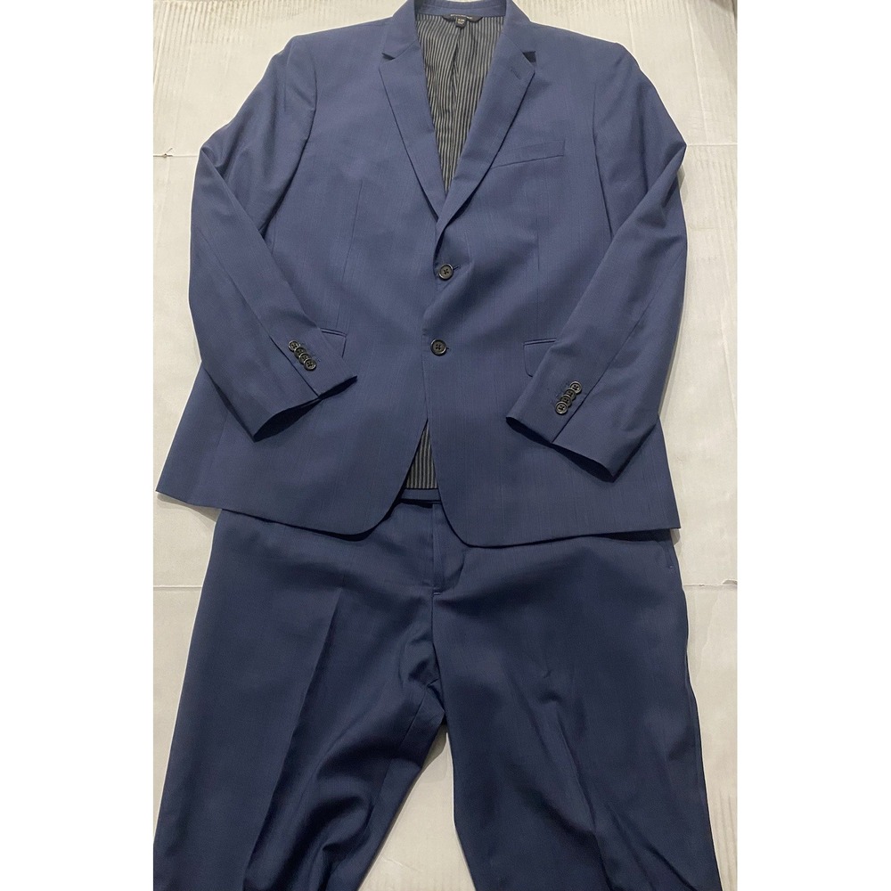 Banana Republic Men's Classic Fit Solid Blue 2-Piece Suit 44R 34/32